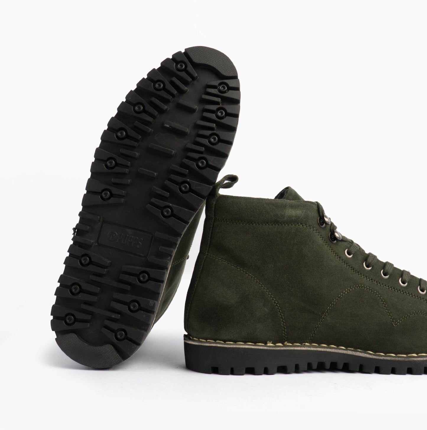 Popps 1961 MOD Mens Suede Monkey Boots Green
