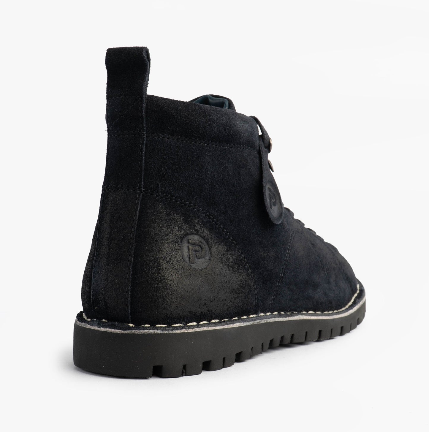 Popps 1961 MOD Mens Suede Monkey Boots Navy