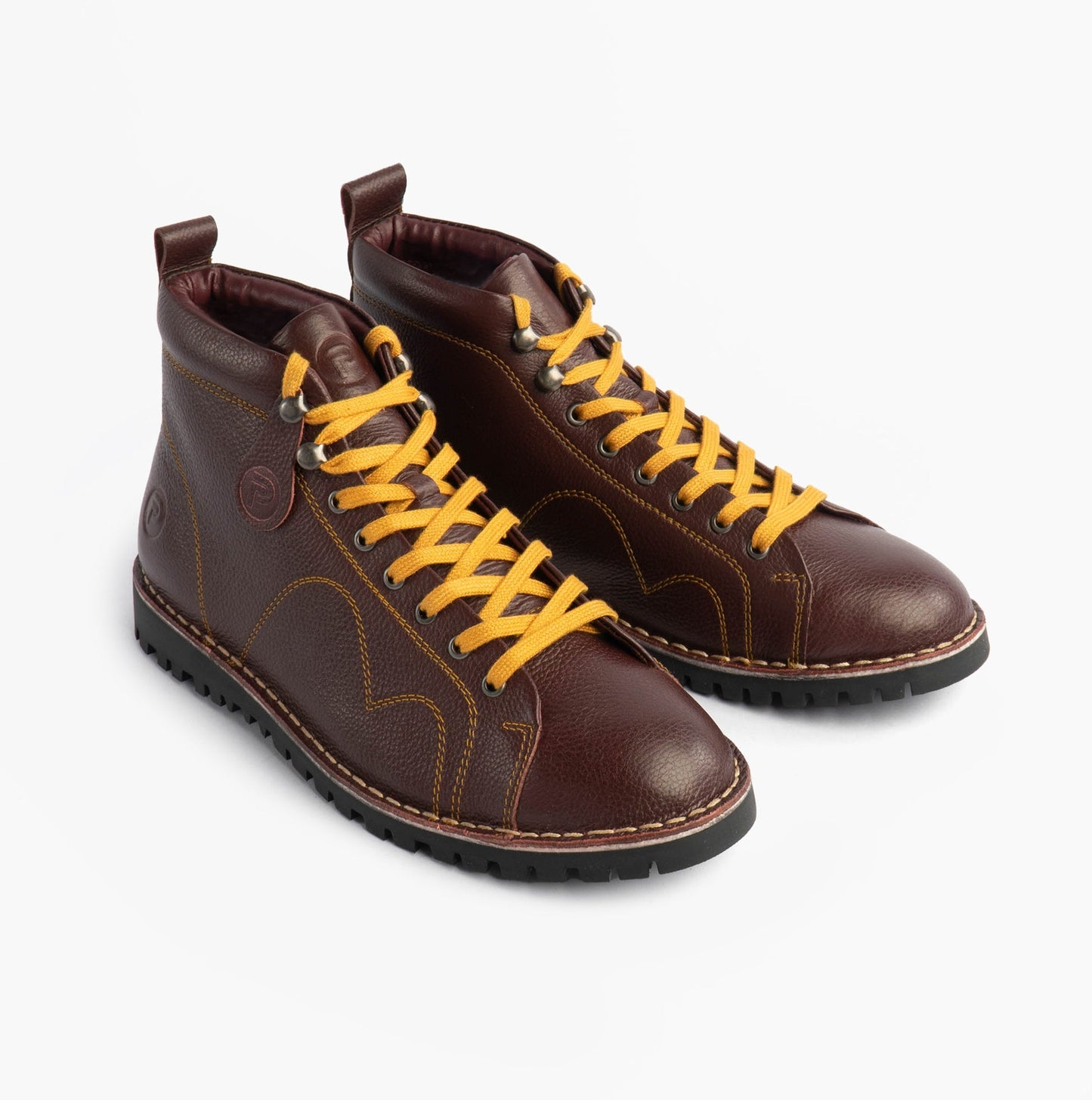 Popps 1961 MOD Mens Leather Monkey Boots Oxblood
