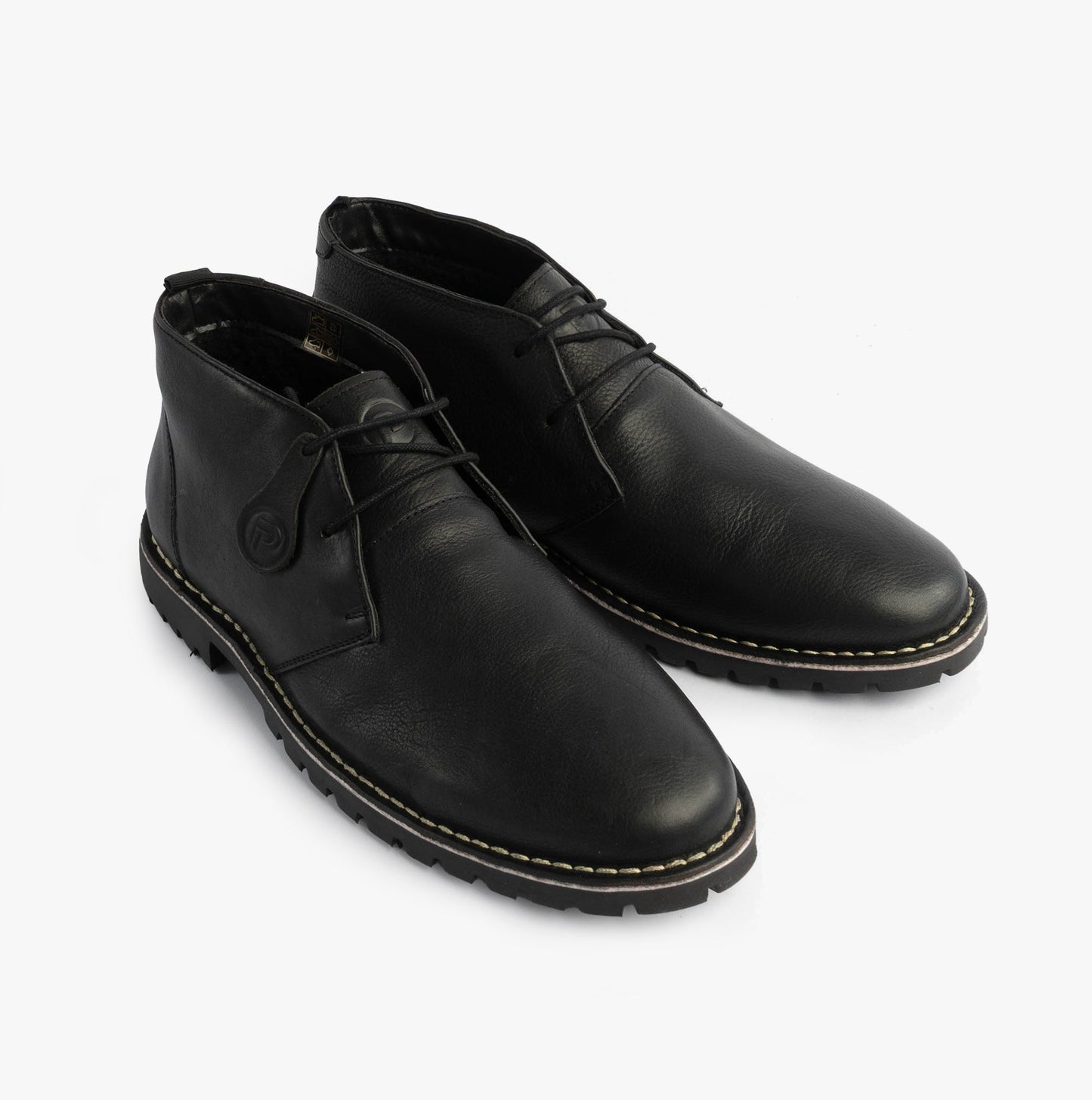 Popps COOPER Mens Desert Boots Black