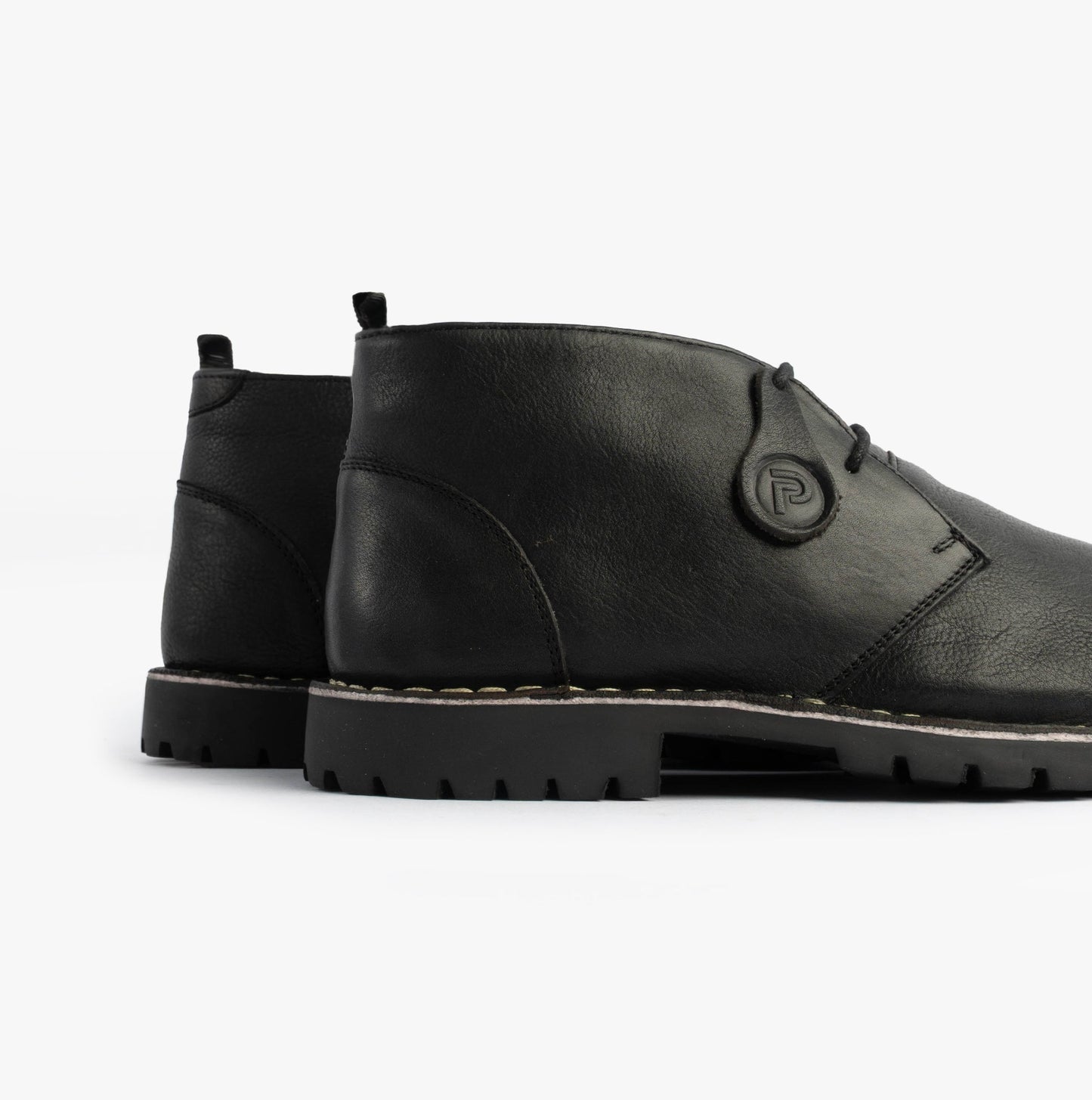 Popps COOPER Mens Desert Boots Black