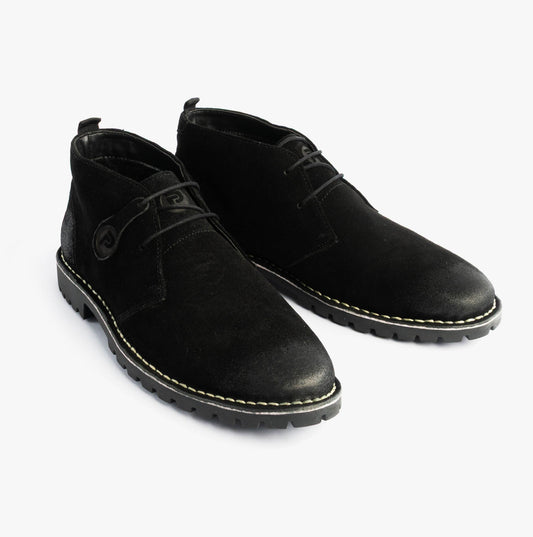Popps COOPER Mens Desert Boots Black