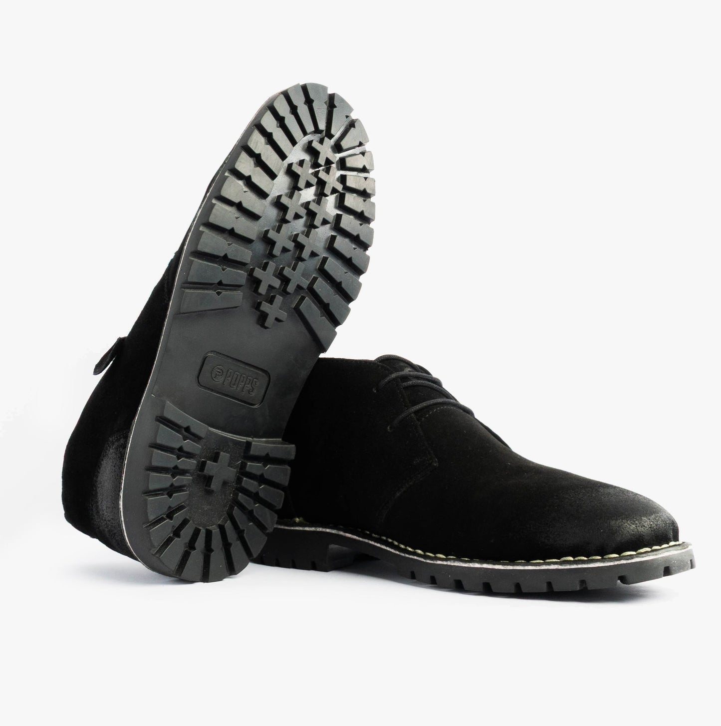 Popps COOPER Mens Desert Boots Black