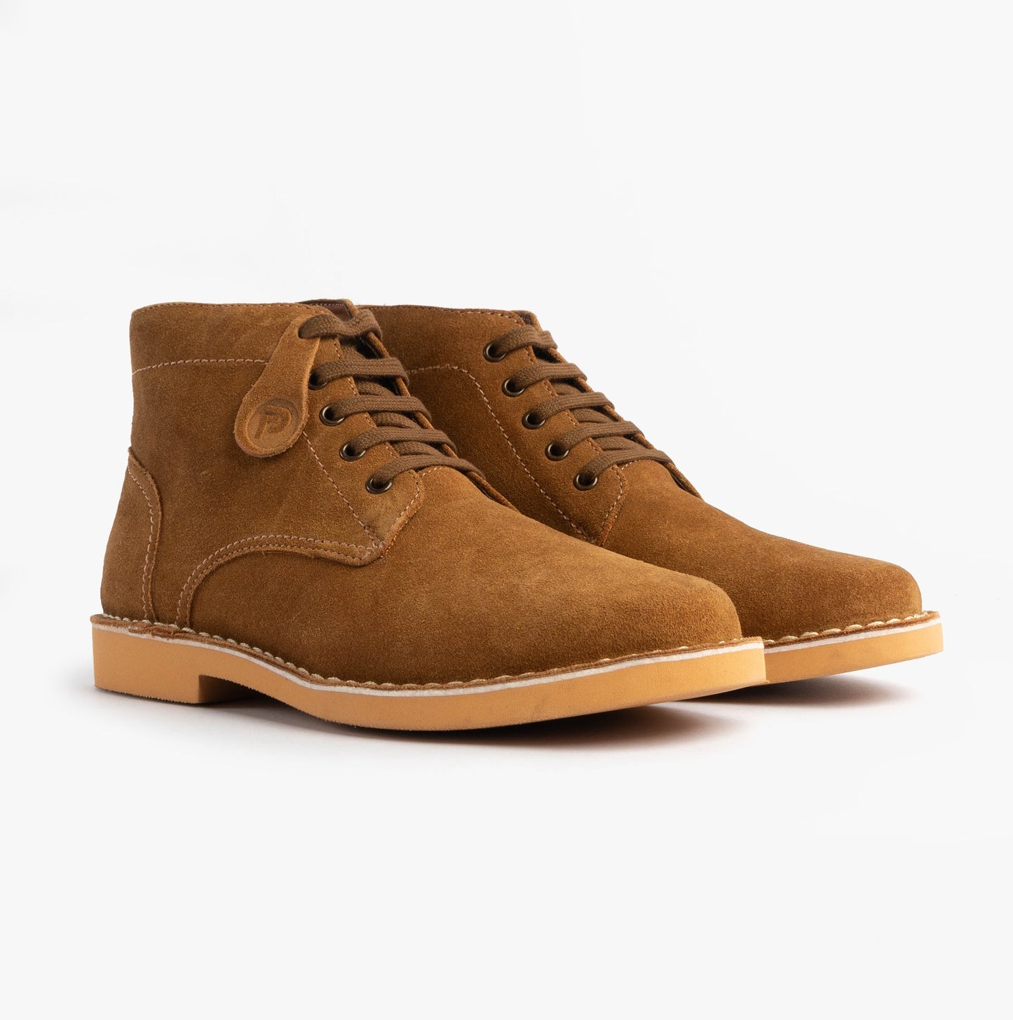 Popps RANGER Mens Desert Boots Cognac