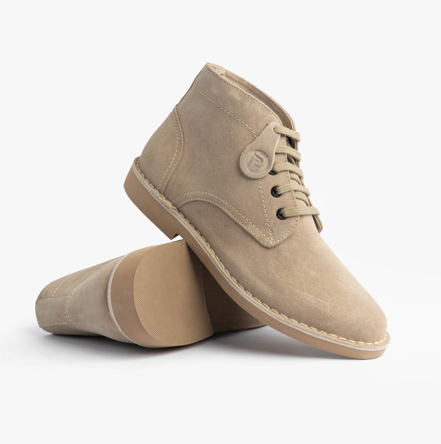 Popps RANGER Mens Desert Boots Taupe