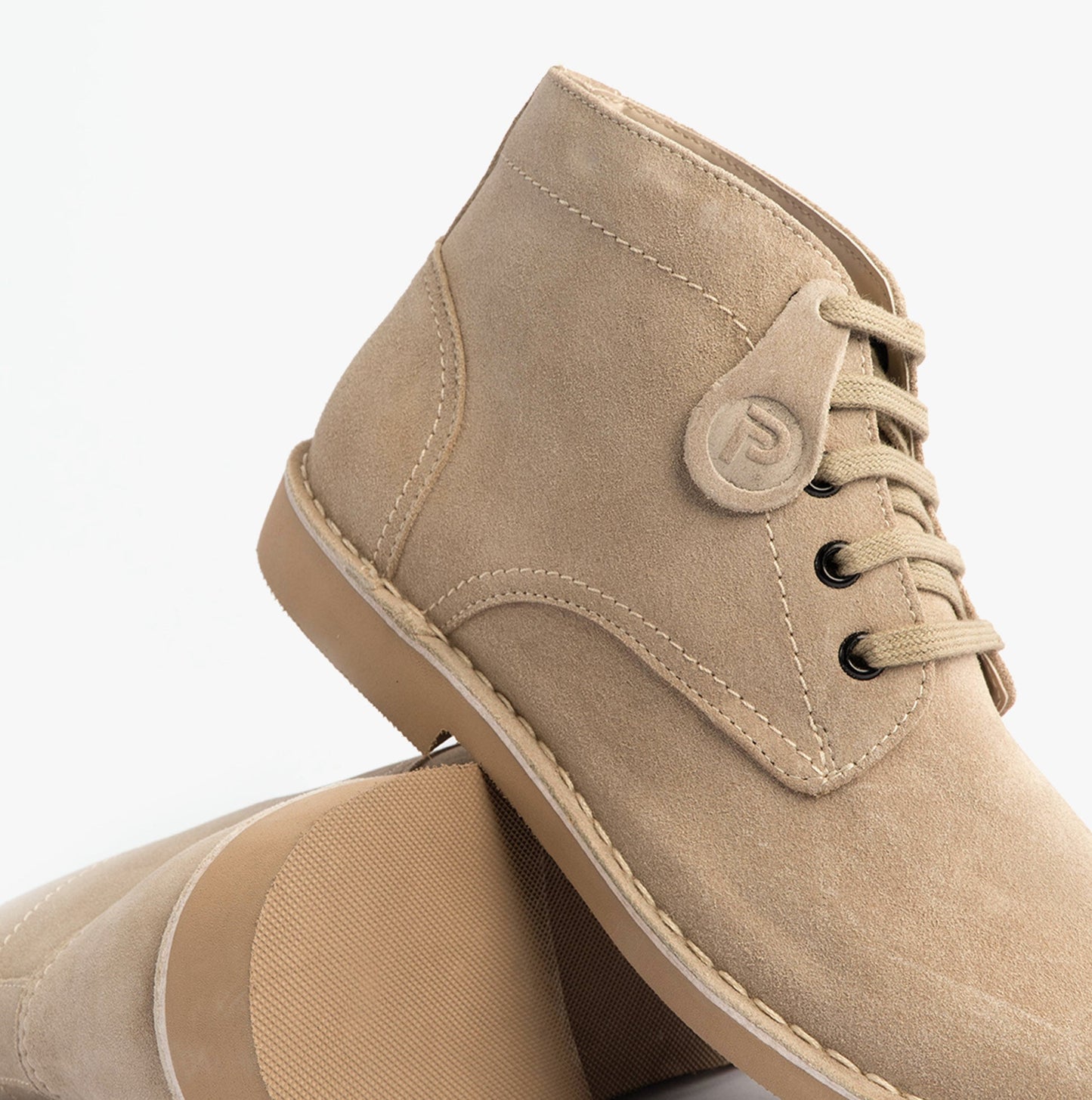 Popps RANGER Mens Desert Boots Taupe