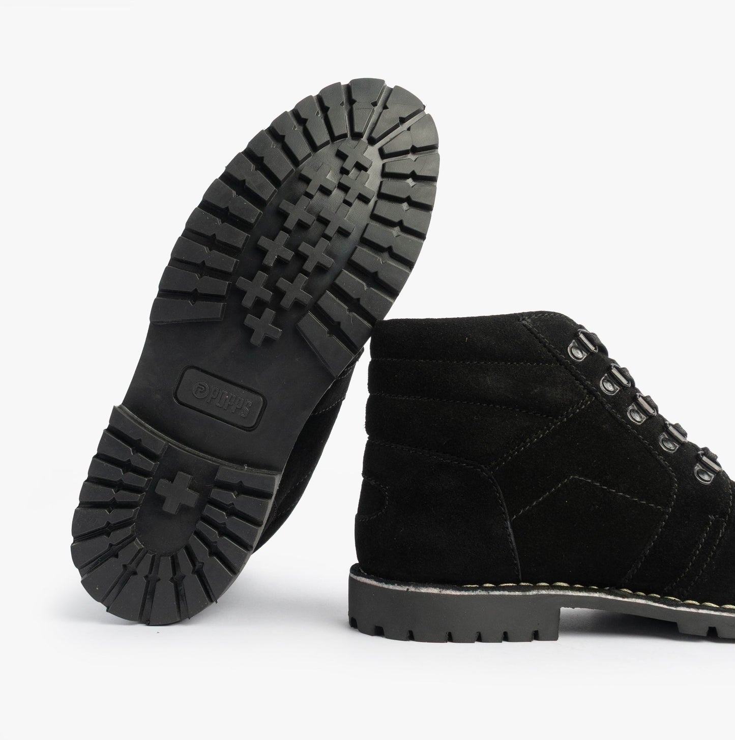 Popps TROOPER Mens Desert Boots Black