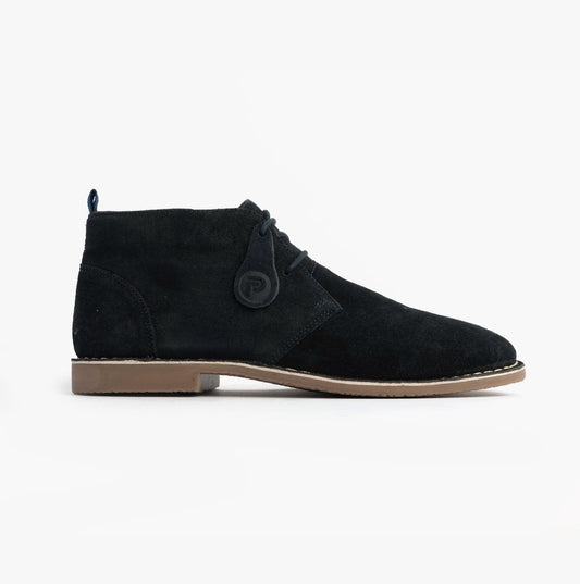 Popps VESPA Unisex Desert Boots Navy