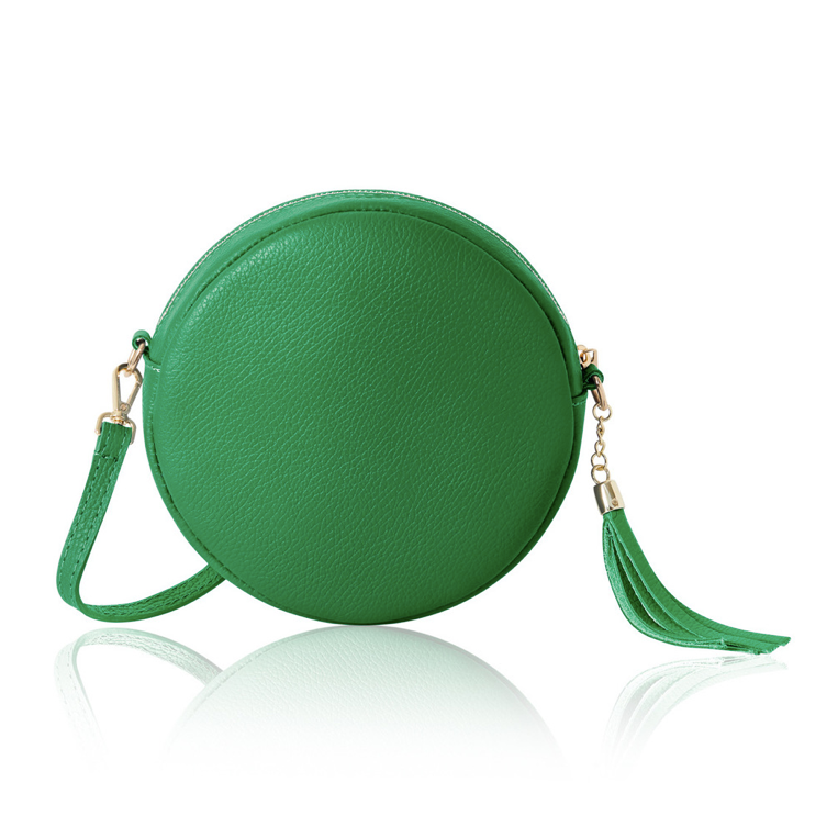 Green Round Leather Bag - Lulu