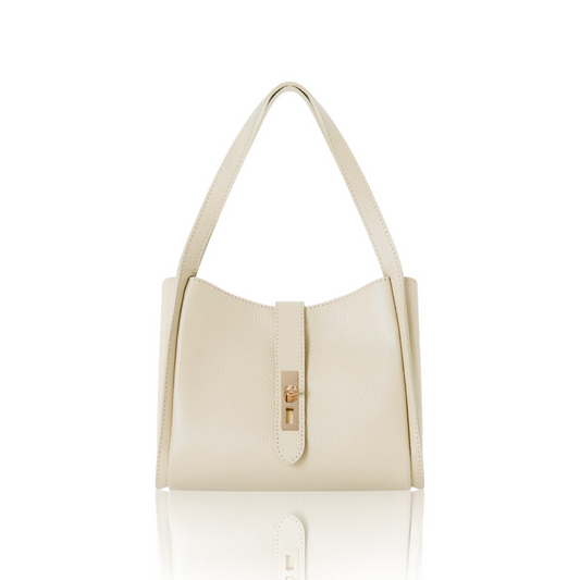 Cream Multi Compartment Shoulder Bag - Chi