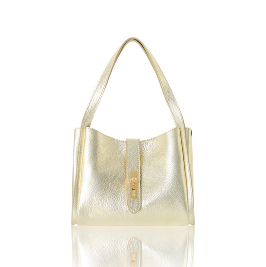 Gold Multi Compartment Shoulder Bag - Chi