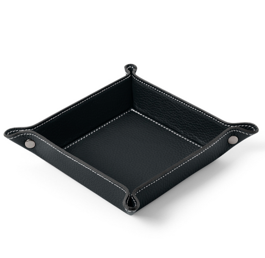 Black Leather Tidy Tray