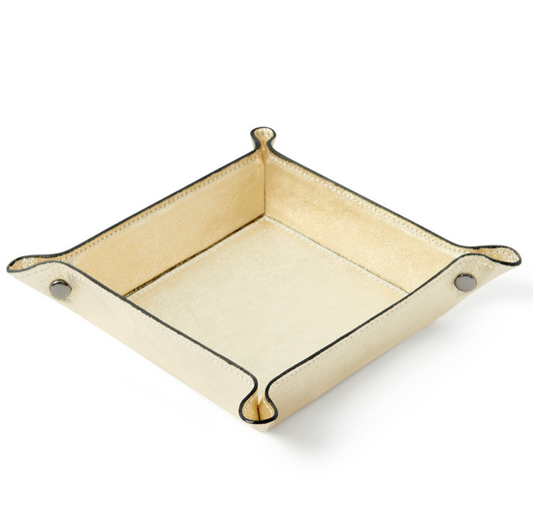 Gold Leather Tidy Tray