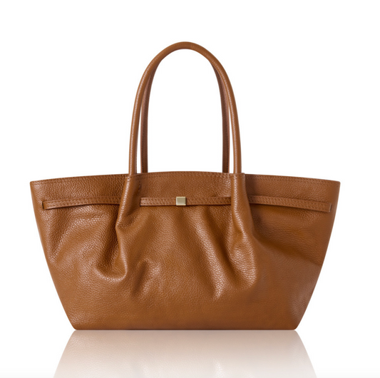 Tan Brown Slouchy Leather Handbag - Rosaline