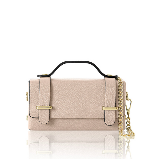Nude Pink Leather Box Bag - Roxy