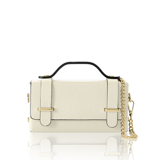 Cool Cream Leather Box Bag - Roxy