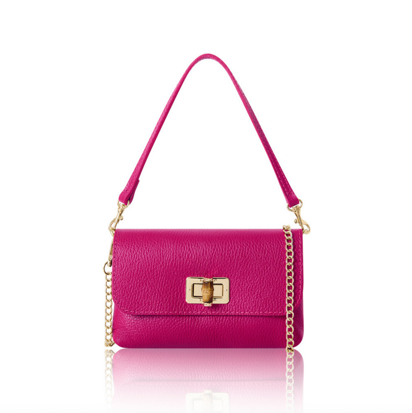 Hot Fuchsia Twist Lock Evening Bag - Camilla