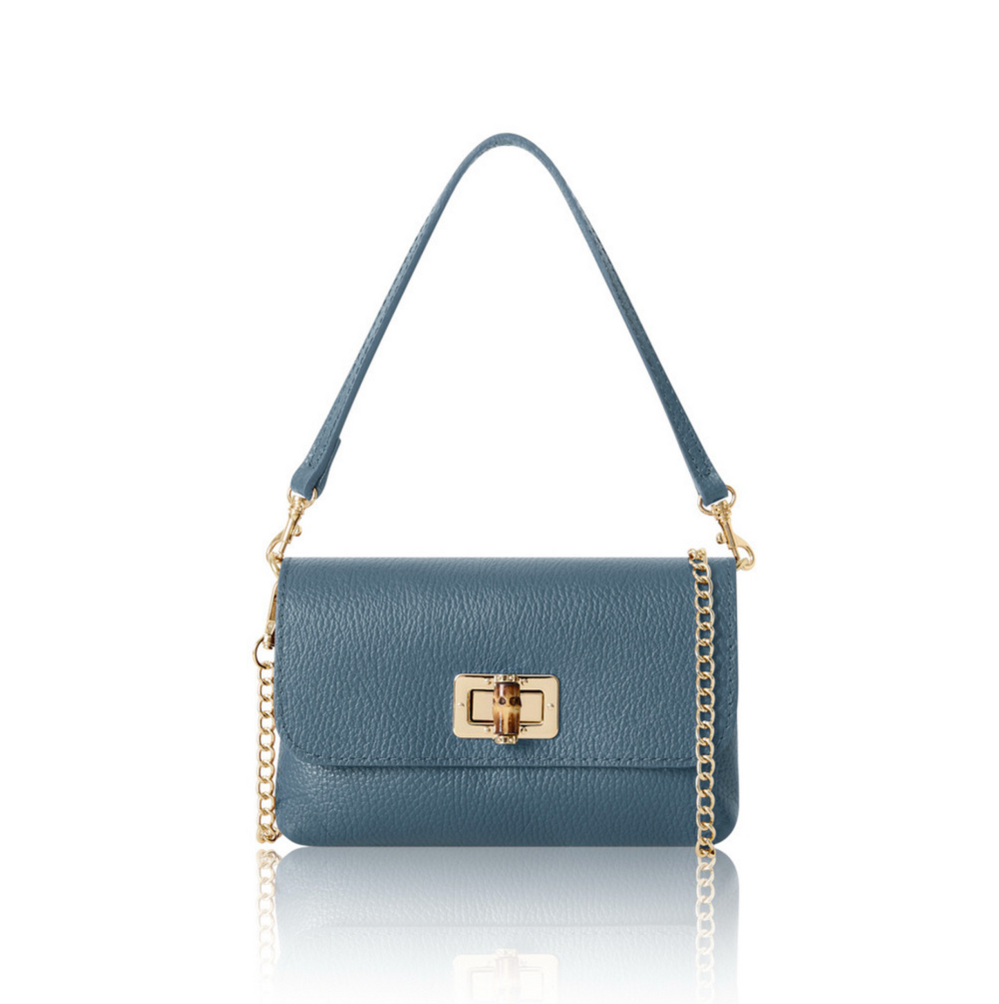 Blue Twist Lock Evening Bag - Camilla