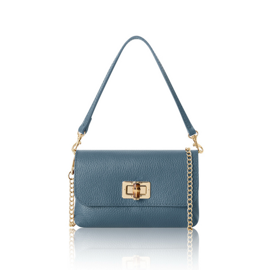 Blue Twist Lock Evening Bag - Camilla