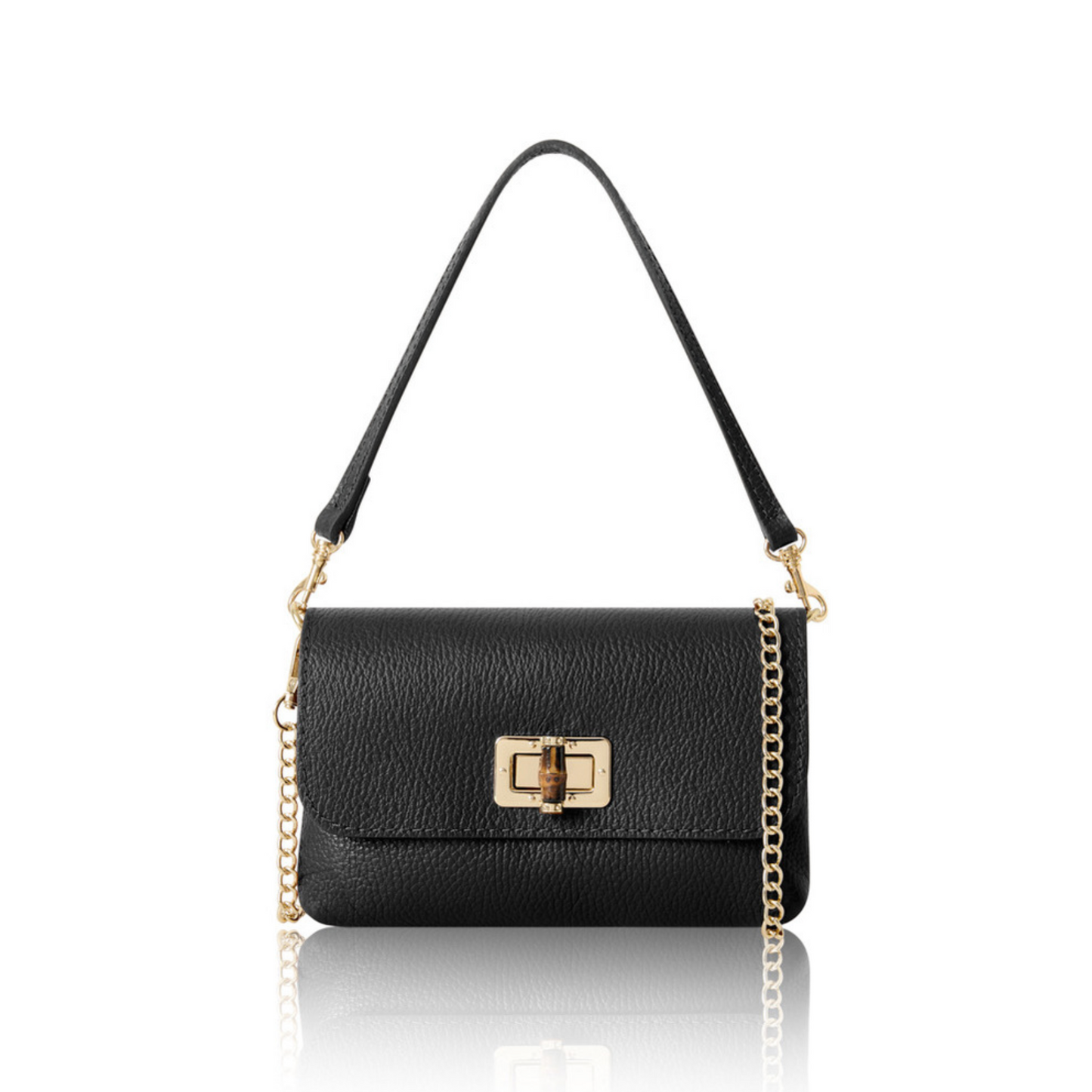 Black Twist Lock Evening Bag - Camilla