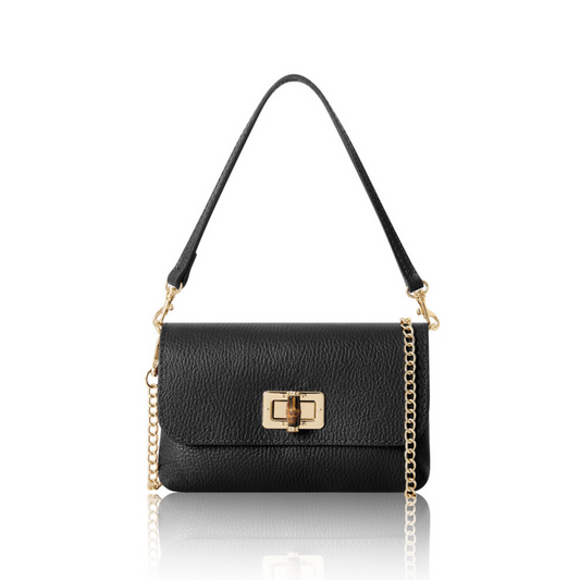Black Twist Lock Evening Bag - Camilla