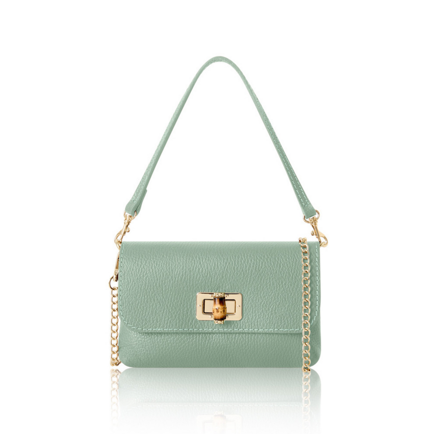 Mint Green Twist Lock Evening Bag - Camilla