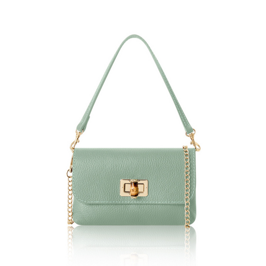 Mint Green Twist Lock Evening Bag - Camilla