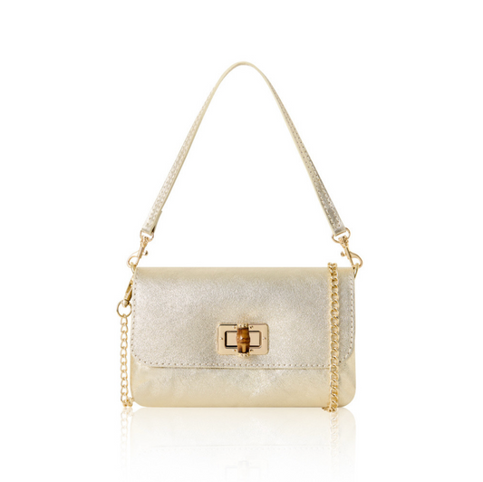 Glam Gold Twist Lock Evening Bag - Camilla