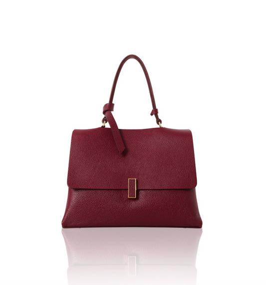 Rich Plum Smart Leather Bag  - Florence