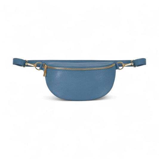 Weiße Leder-Taillentasche, Bauchtasche, Bauchtasche, körpernahe Tasche, kleine Ledertasche, Festival-Tasche, Damen-Leder-Bauchtasche