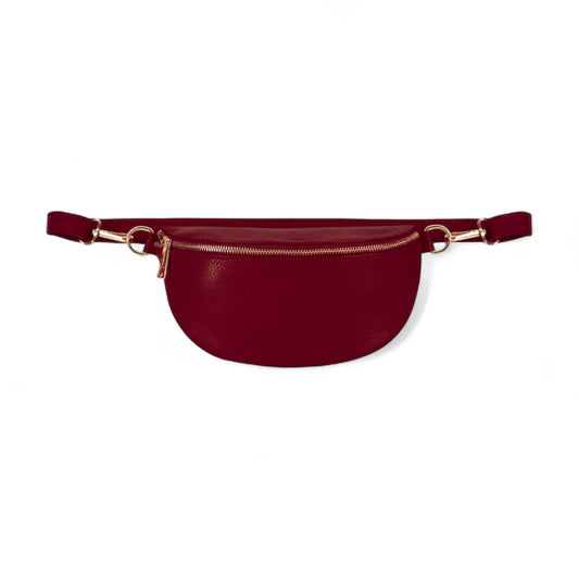 Weiße Leder-Taillentasche, Bauchtasche, Bauchtasche, körpernahe Tasche, kleine Ledertasche, Festival-Tasche, Damen-Leder-Bauchtasche