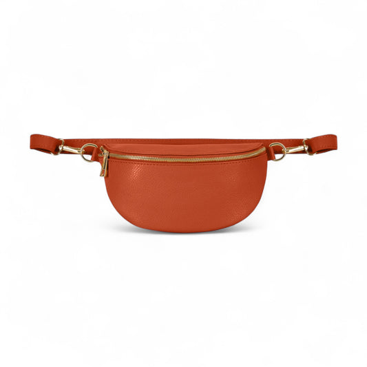 Weiße Leder-Taillentasche, Bauchtasche, Bauchtasche, körpernahe Tasche, kleine Ledertasche, Festival-Tasche, Damen-Leder-Bauchtasche