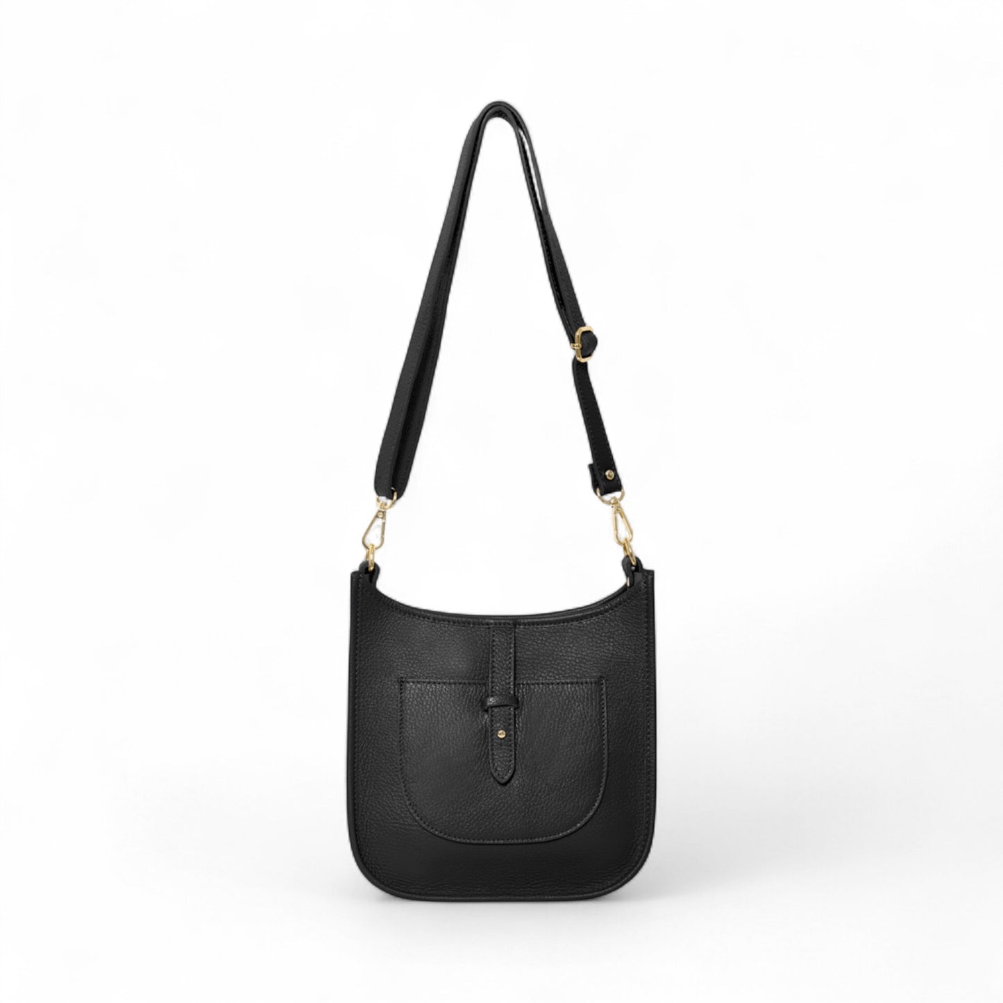 Sac bandoulière en cuir noir - Meka