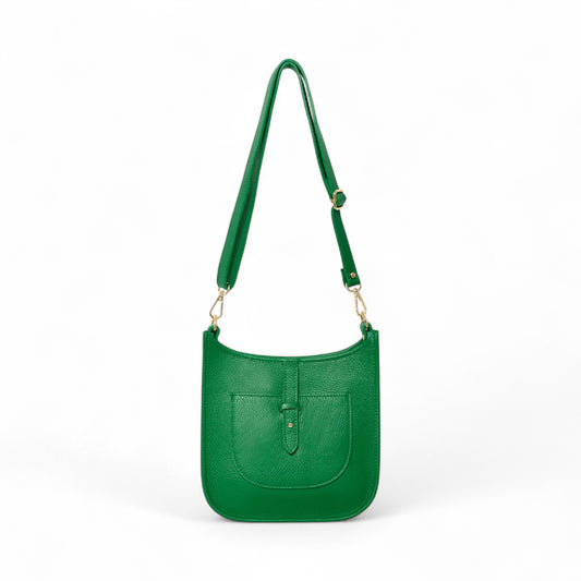 Sac bandoulière en cuir vert - Meka