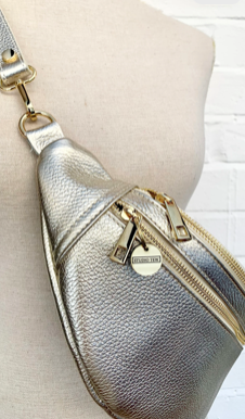 Gold Leather Bag - Cecilia
