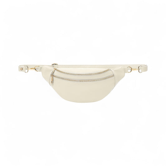 Übergroße beige Ledertasche – Cecilia