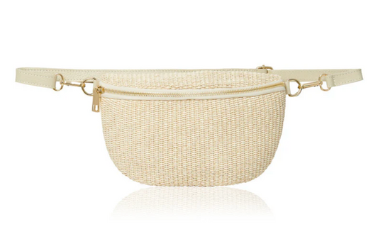 Sac banane en paille tressée dans de nombreuses couleurs - Rosie