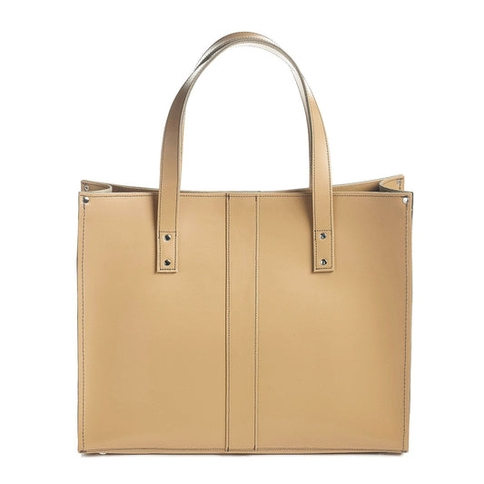 Handmade Leather Shopper - Iced Coffee - STUDIO TEW