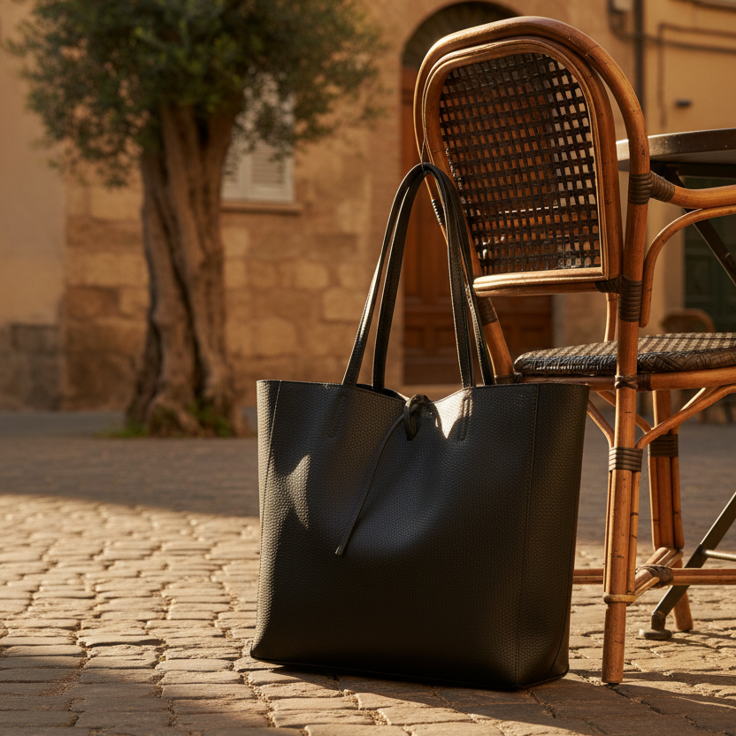 Black Abbie — Premium Leather Detail
