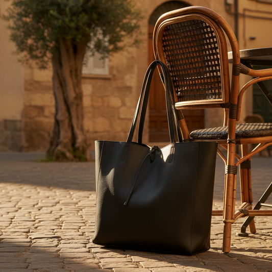 Black Abbie — Premium Leather Detail