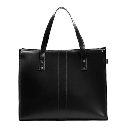 Handmade Leather Shopper - Black - STUDIO TEW