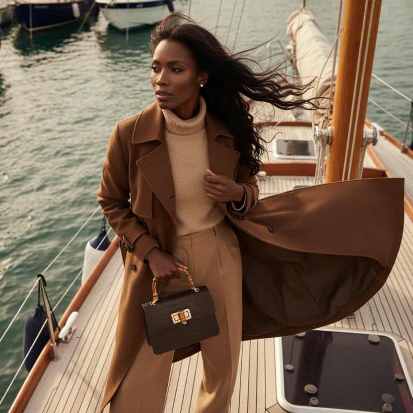 Dark Brown Genevieve high angle - boat glamour 3