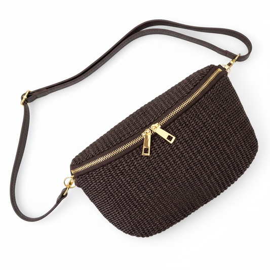 Dark Brown Woven Bag