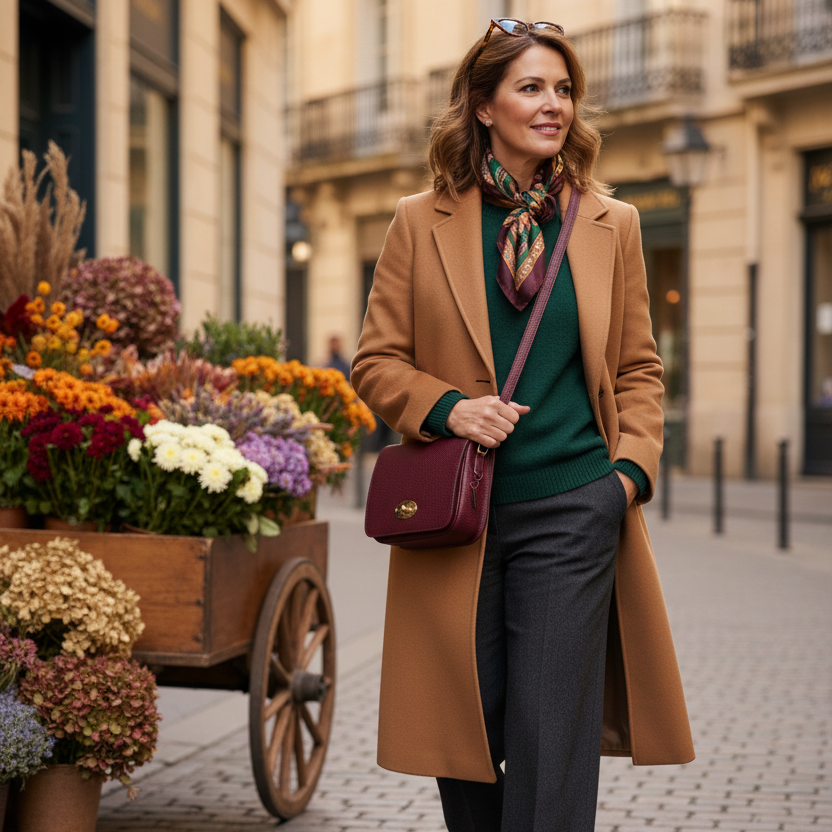 European street with flower cart