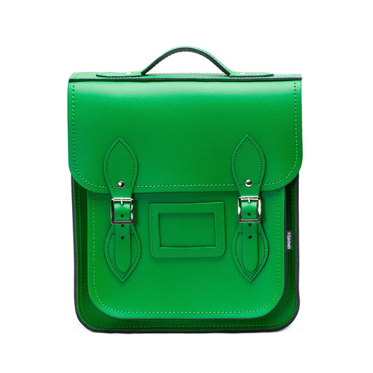 Handmade Leather City Backpack - Green
