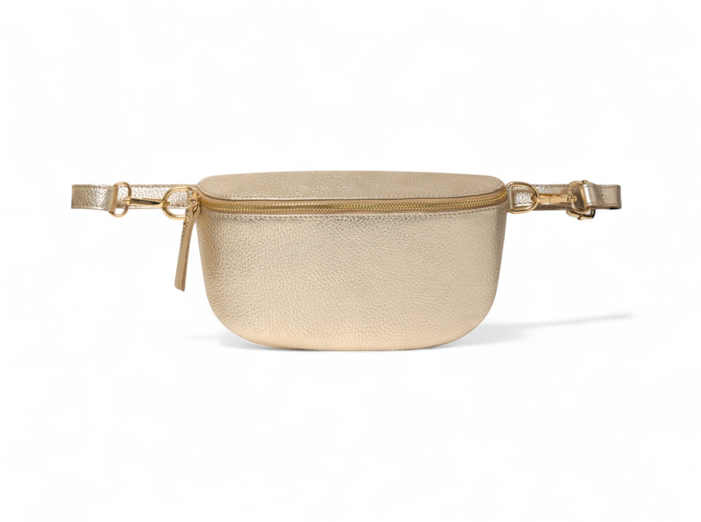 Gold Large Leather Sling Bag - Felicity STUDIO TEW