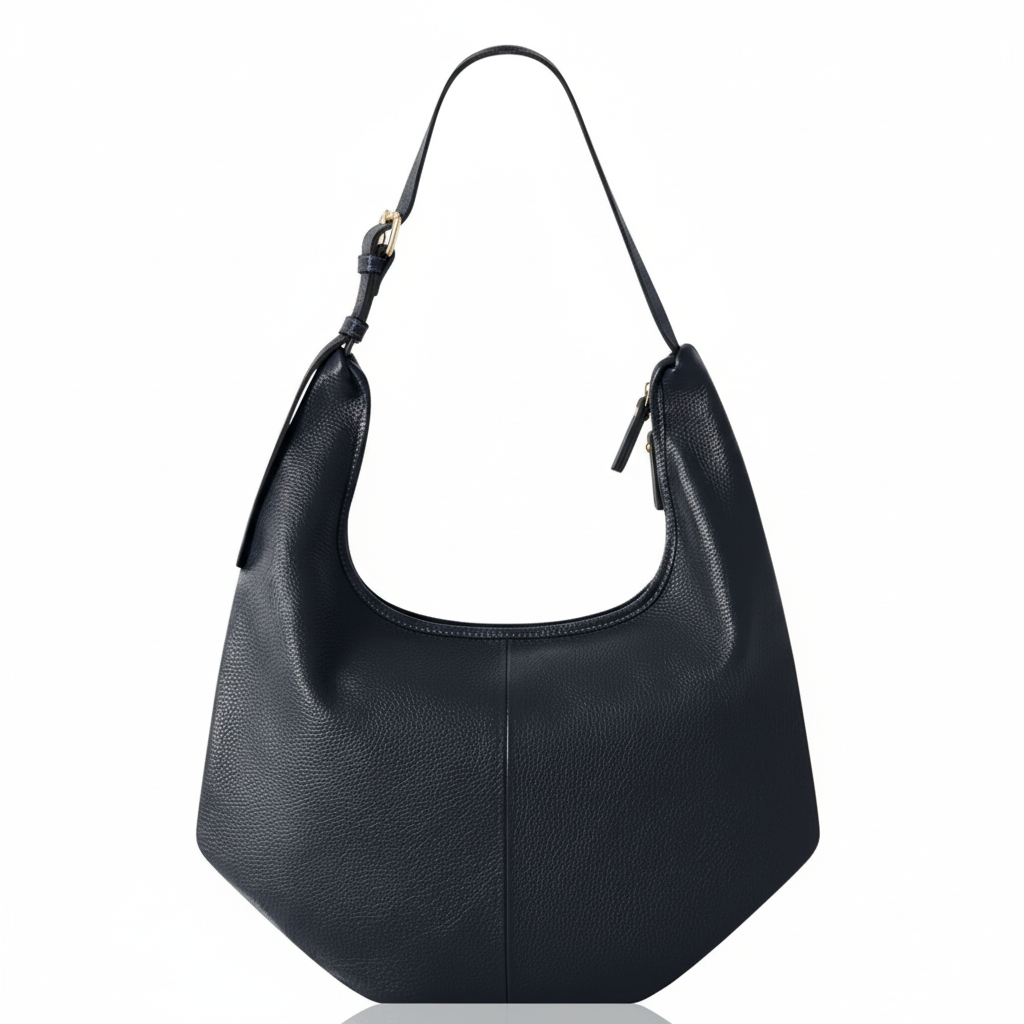 Navy Hobo Bag - Side View