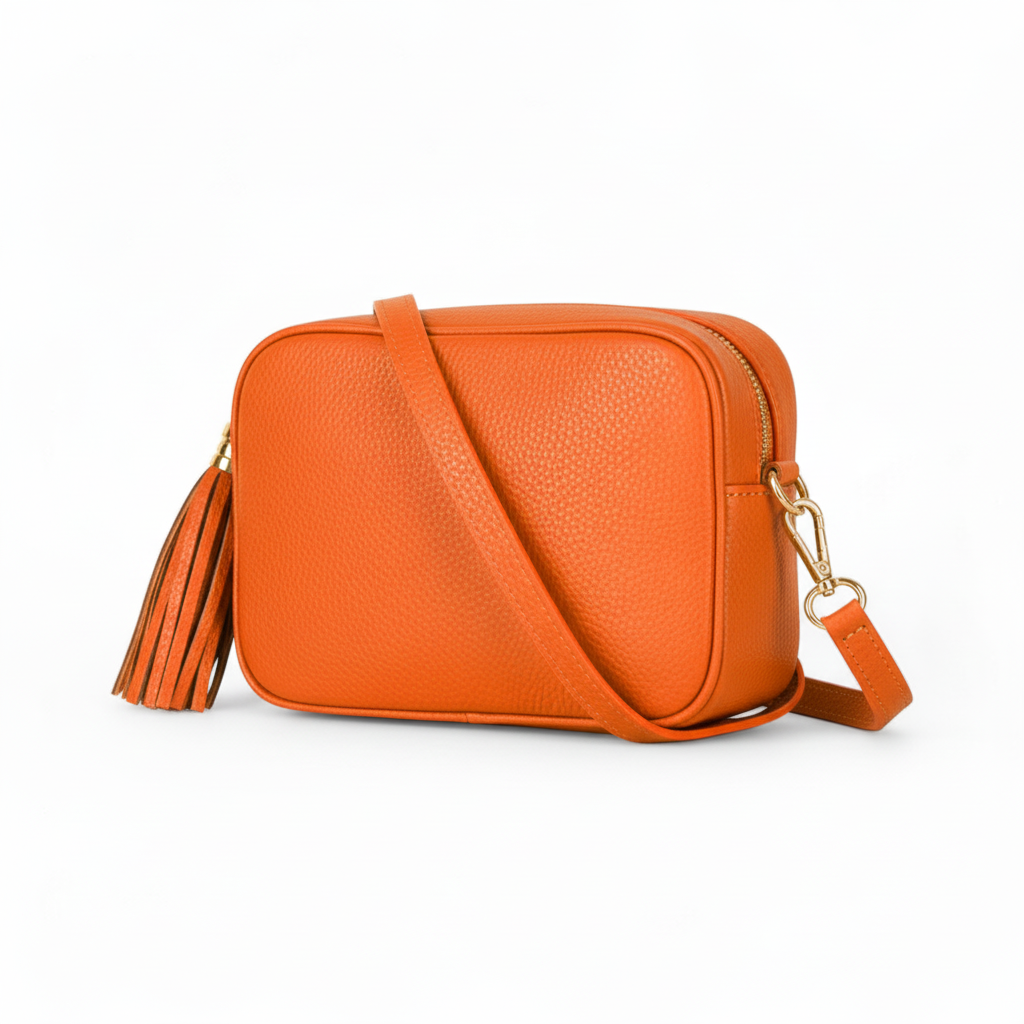 Orange Darcy three-quarter view