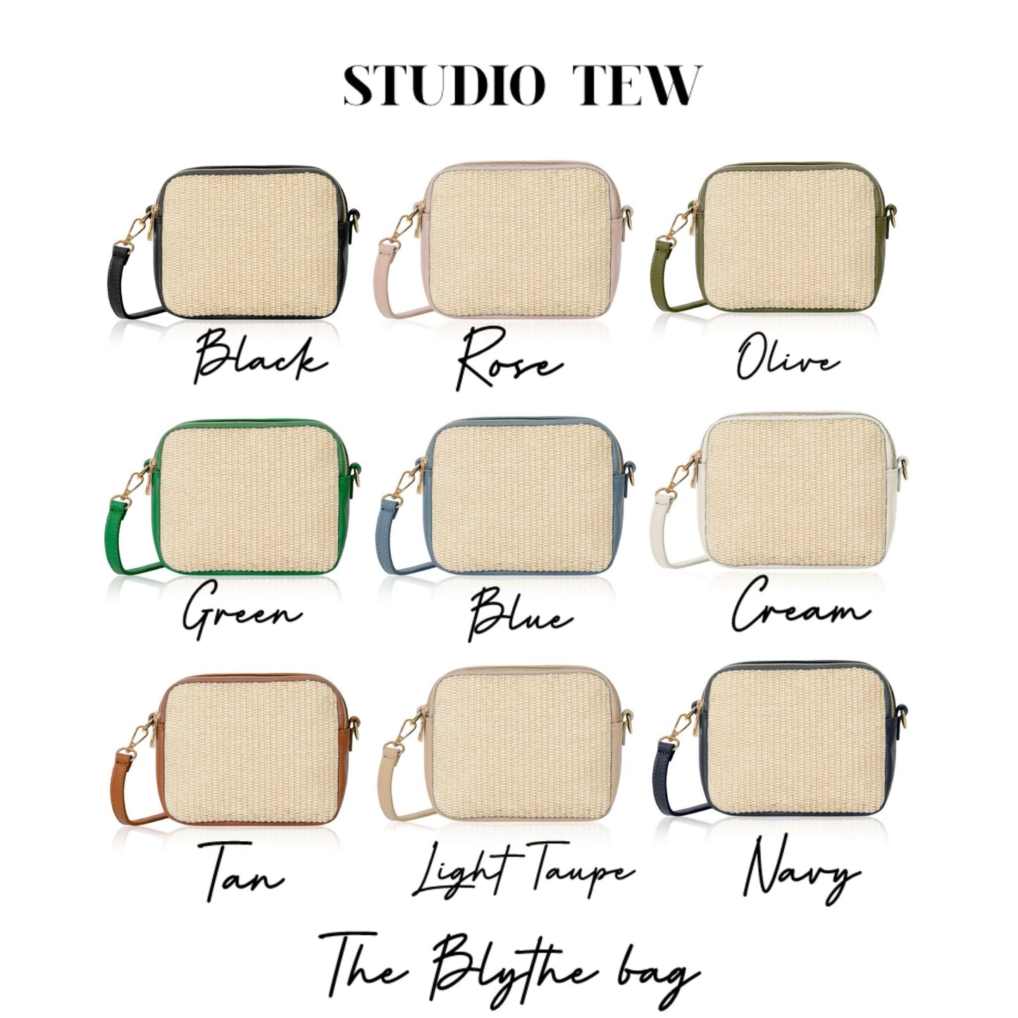Woven Straw & Leather Bag - Blythe