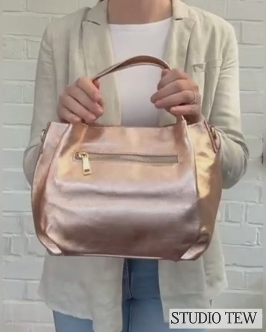 Rose Gold Leather Bag - Rosie